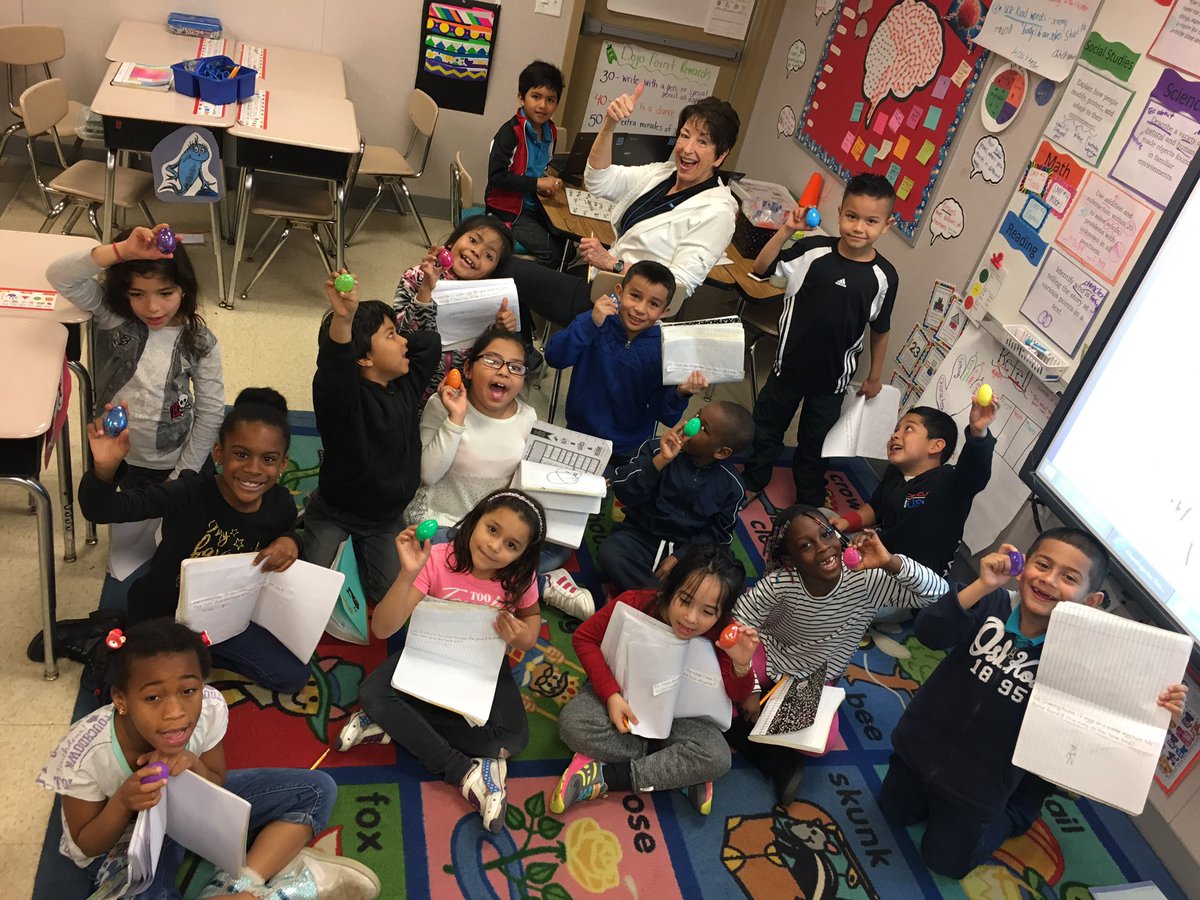 MsRMeyer's tweet image. Math egg hunt!! Can you solve the problem in the egg that you found!! Reasoning and explaining to our peers! #mathhunt #problemsolve