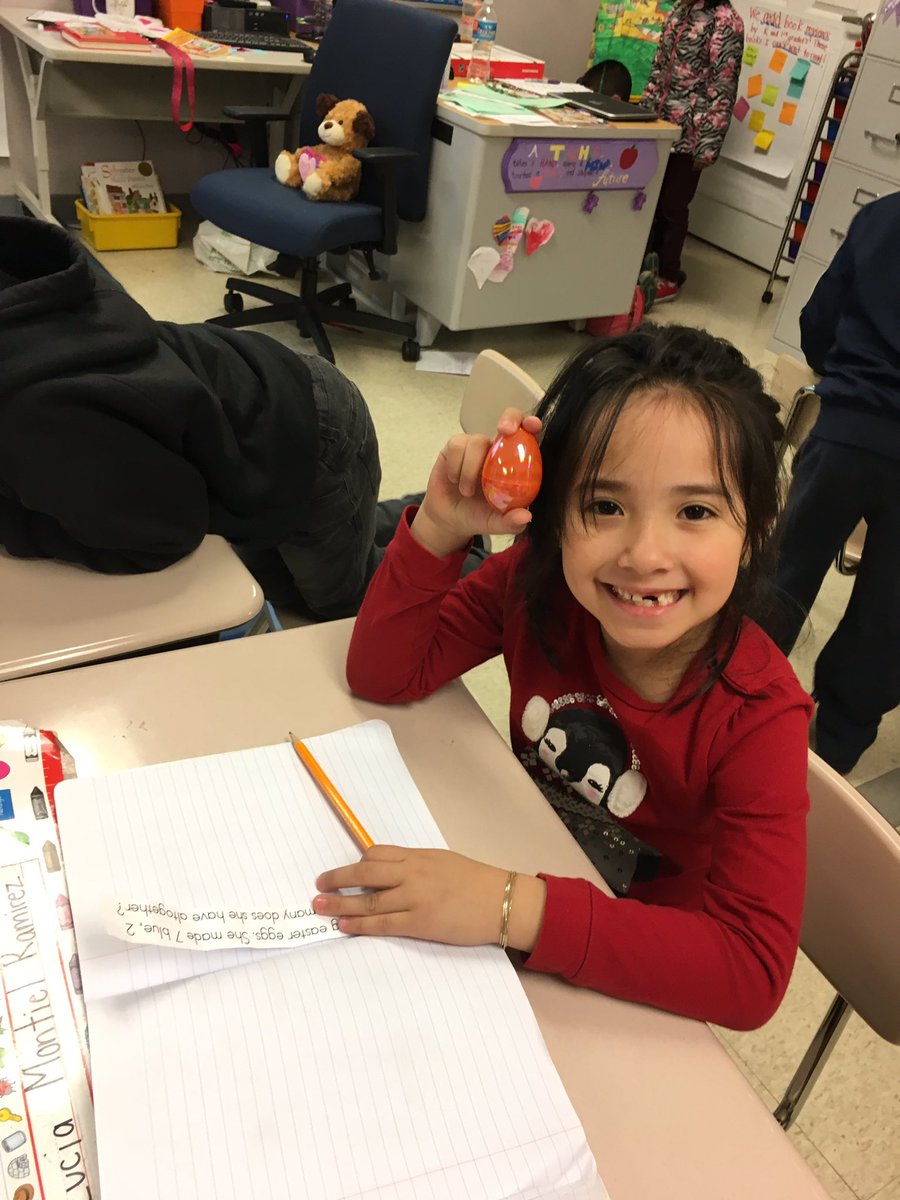 MsRMeyer's tweet image. Math egg hunt!! Can you solve the problem in the egg that you found!! Reasoning and explaining to our peers! #mathhunt #problemsolve