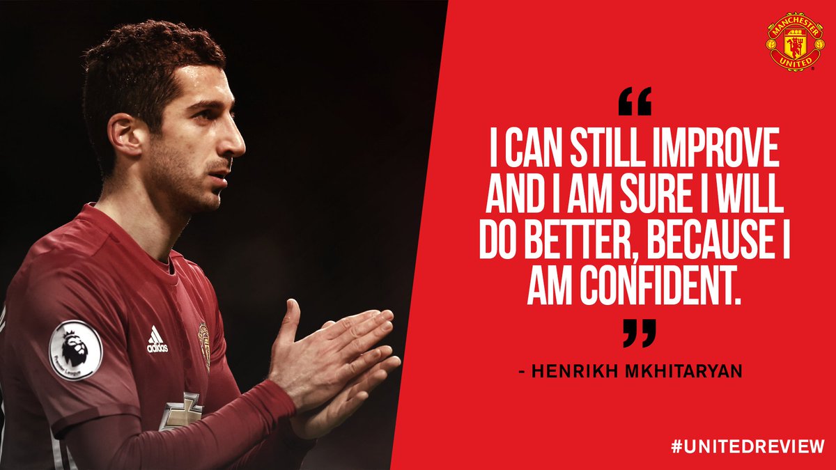 ManUtd's tweet image. Speaking to #UnitedReview, @HenrikhMkh says he will work hard to bring his best form to #MUFC: manutd.co/Tu