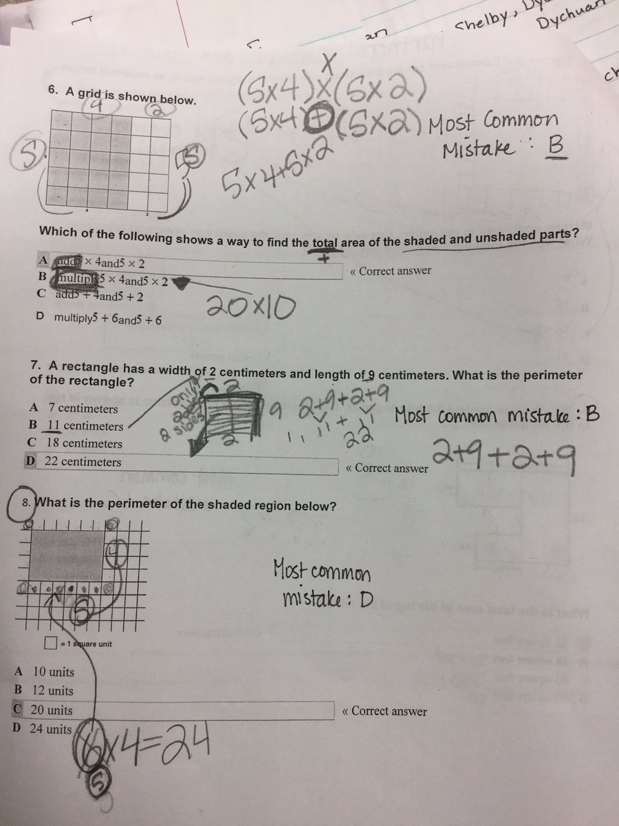 AlisonLinkner's tweet image. #erroranalysis in 3rd Math. Ss can articulate the mistake made for each wrong answer #learningfocused @TeamMedeFede #CHEShc #NHCSchat
