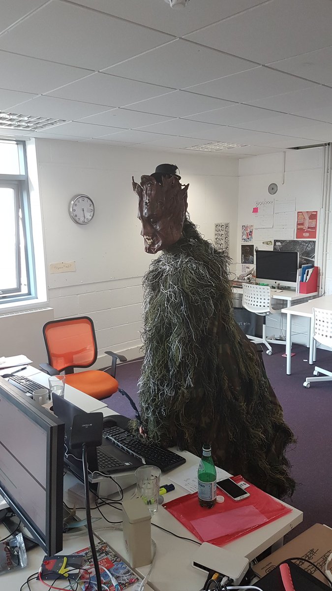 FireHazardGames's tweet photo. #folklorethursday The Waldgeist is very team spirited today...but someone needs to explain we don't type using quill pens. #styleguidelines https://t.co/OfmcQPOM4v