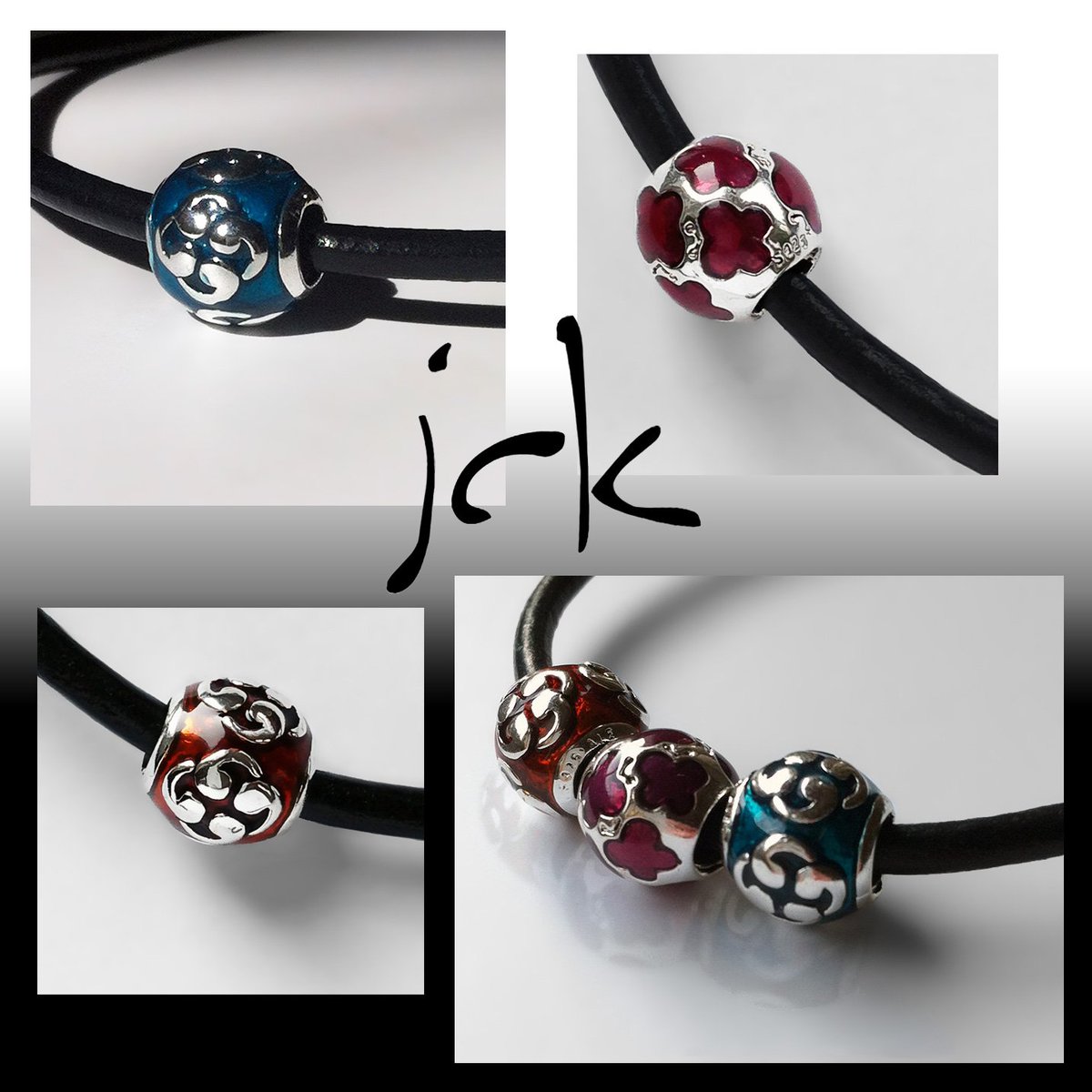 ✦ Silver Enamel #bracelets ✦ by #jck
JckJewel.etsy.com 

#leathercord #SilverEnamel #jck
#FlockBN #UKBiz #SNRTG