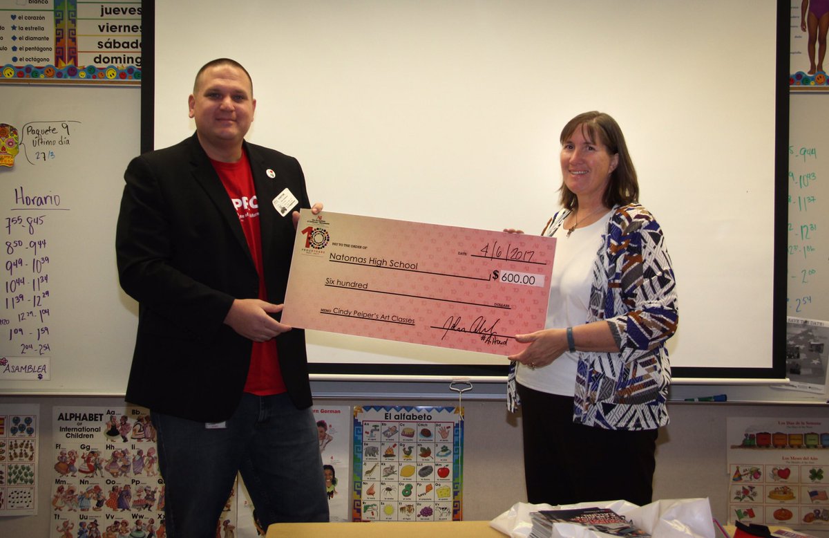jillorithom's tweet photo. Mrs. Peiper receives $600 grant from Art Institute of California!  Congratulations!  CAW! https://t.co/nQlA3CQGyE