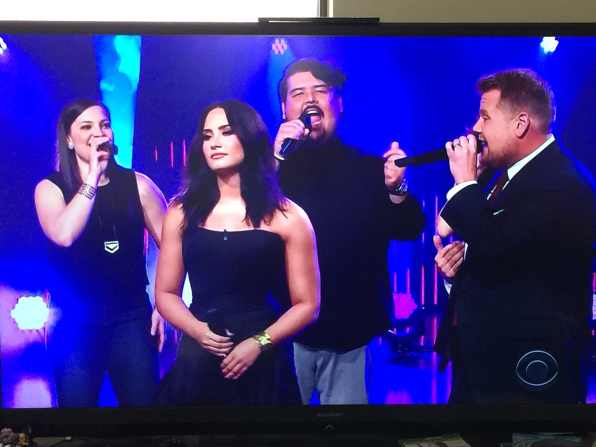TheBaddest_Girl's tweet image. Catching up on last night's TV and @LevelACappella and @HeyItsMarioJose killed it on @JKCorden with @ddlovato !!!