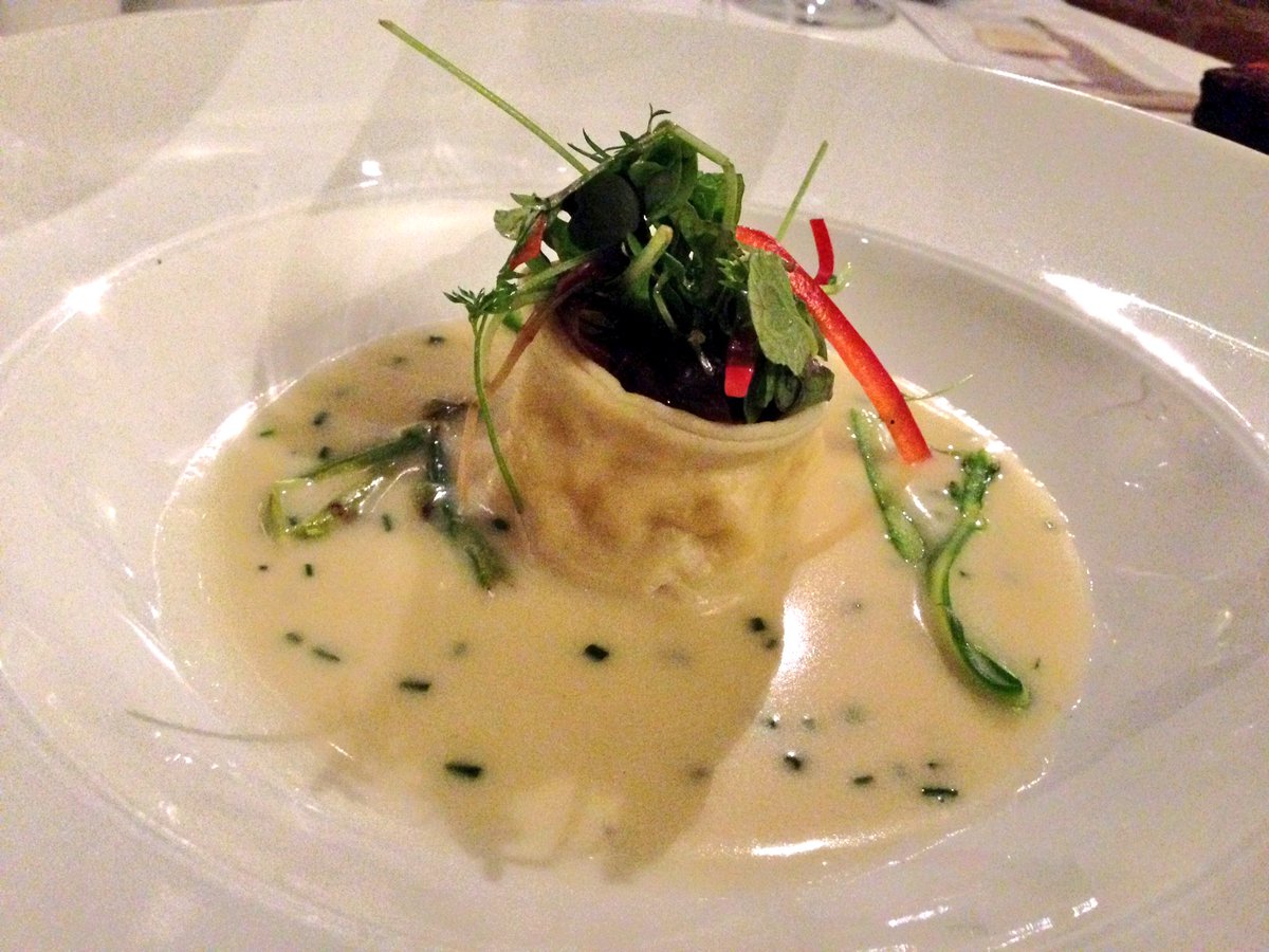 Delicious Lobster tortellini with micro herbs