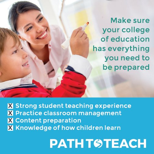 PathtoTeach's tweet photo. What's on your checklist? Check out https://t.co/nfqfFiWTvx for a comprehensive guide to prep programs! #edchat https://t.co/SK0LjQ8l3F