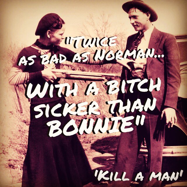 VTKTM's tweet image. Twice as bad... #BonnieandClyde #KillAMan #Visions2Kill #VTKTM #WordsFromTheVillain