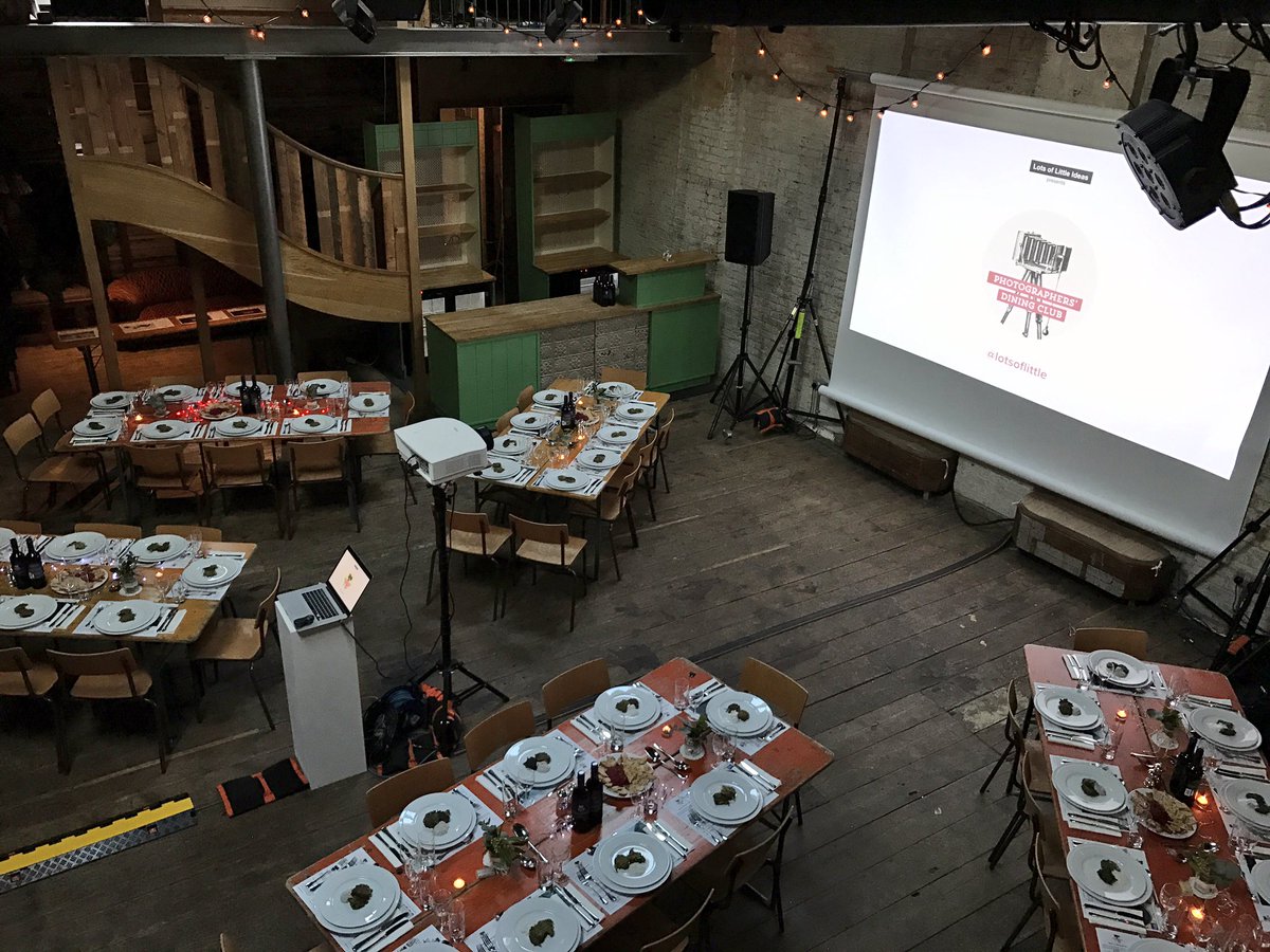 We're all set up and ready to roll... Photographers Dining Club 012 - the 'before' picture. Amazing venue and setup by <a href="/LocateProds/">Locate Productions</a>