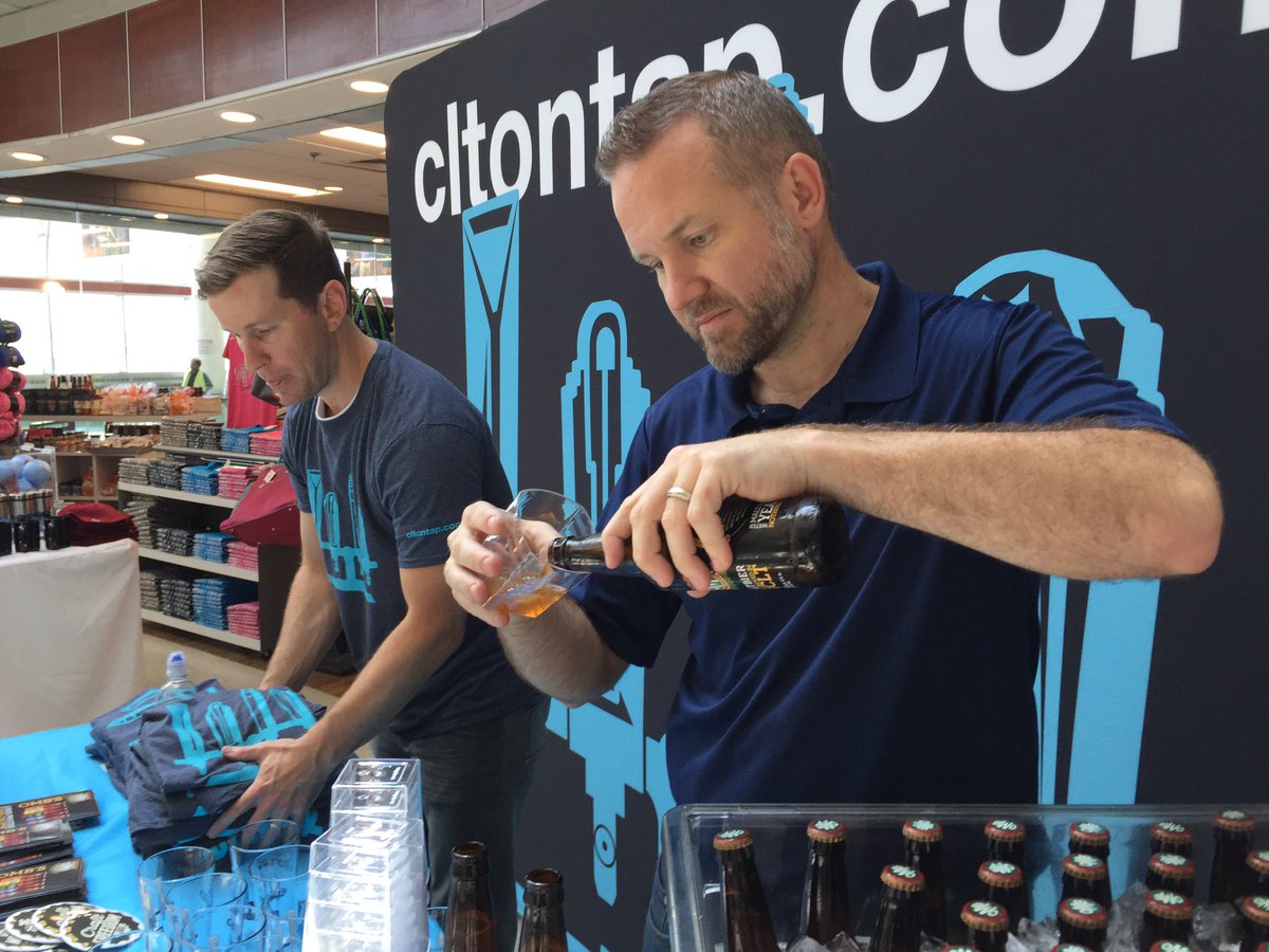 CLTAirport's tweet photo. .@oldemeckbrew tasting is flowing near 1897 Market until 6:00. 21+ only. #NCCraftBeerMonth https://t.co/CQXIoqCumh