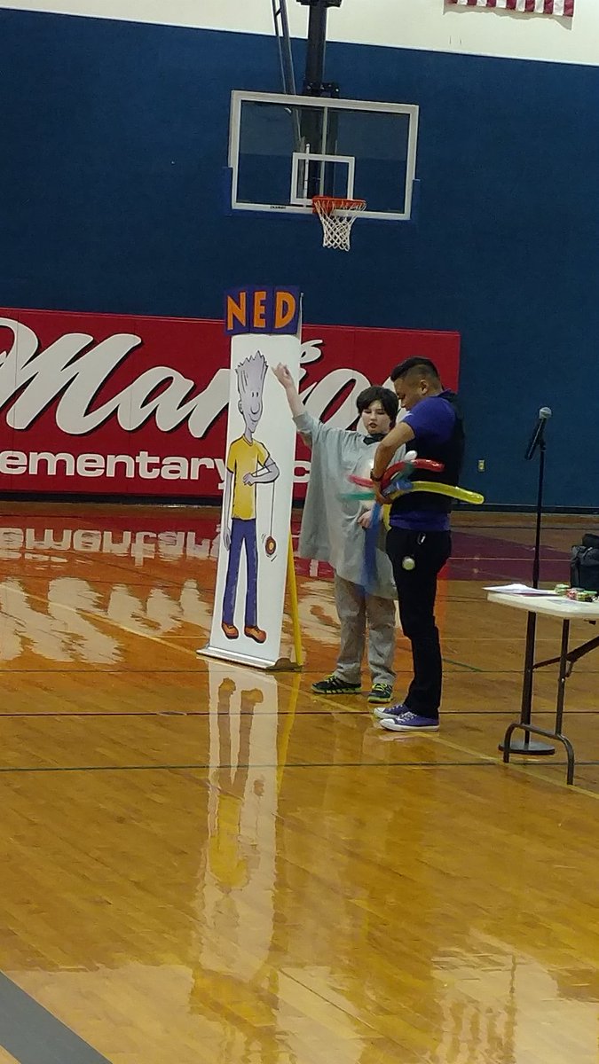 USD408Supt's tweet photo. Thanks to Lee-Ron and the @thenedshow for coming to MES to speak on being a character of success! #mesproud #greatassembly https://t.co/uAIQVCsJwB