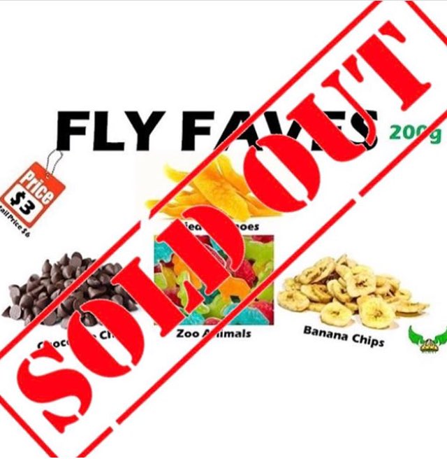 #FLYFAVES & #TheBig3 are ALL SOLD OUT!!! DON'T WORRY TOO MUCH, WE STILL HAVE #SweetandTangy & #FruitExplosion 🤣#WEXFLYInc