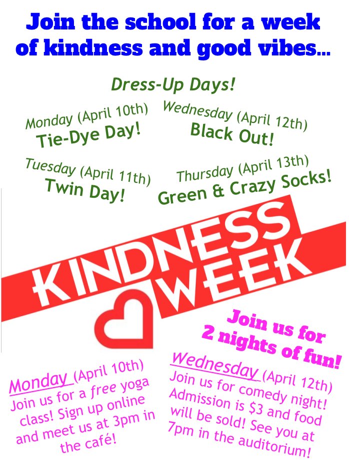 PRHS_Stu_Co's tweet photo. Kindness Week is around the corner! Stay tuned for more updates... https://t.co/MN0G7ULbES
