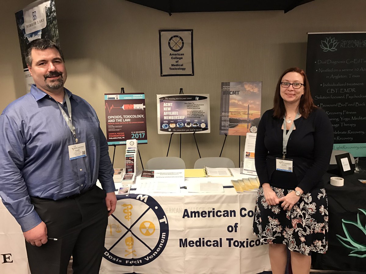 Tim Wiegand and Christine Murphy open up the ACMT exhibit at the 2017 ASAM meeting in New Orleans