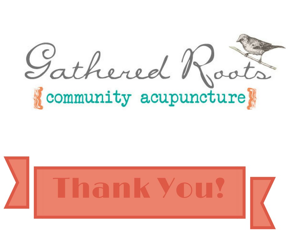 THANK YOU <a href="/GatheredRootsCA/">CommunityAcupuncture</a> for your generosity and gifts for attendees of our 6 month celebration! Your shop is a gift to the community!