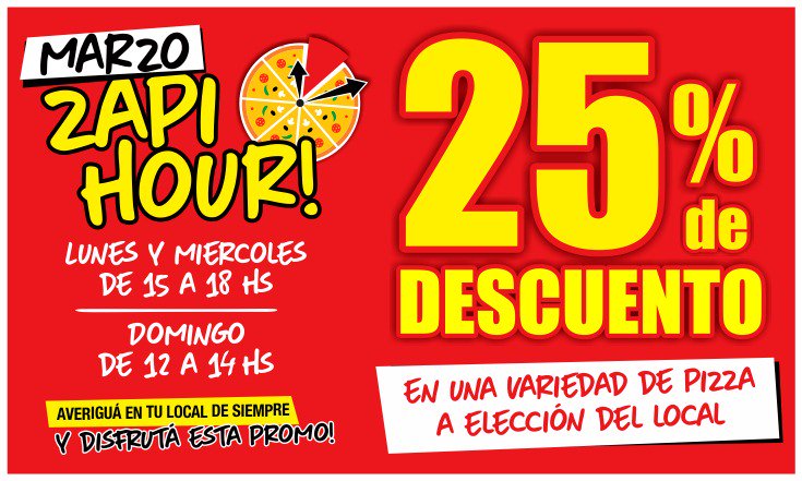FabricaPizzasok's tweet photo. No te Pierdas la Zapi Hour del día de hoy!!
#FábricaDePizzas #LocosXLasPizzas #PizzaLover #PizzaParty #ZapiHour https://t.co/8y3tU0Niyy