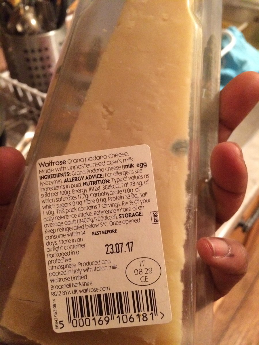 Jus_Ess's tweet photo. Just been sold mouldy Grana by @waitrose . Thanks! https://t.co/9qXpp6ZcOM