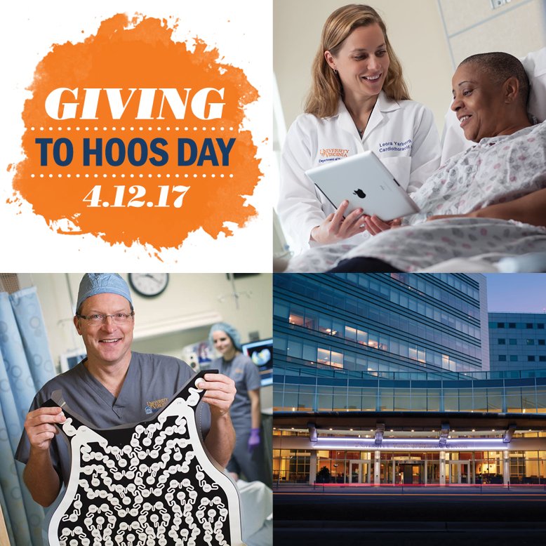 uvahealthnews's tweet photo. Get ready! #GivingToHoosDay, a 24-hour University-wide day of giving that celebrates #UVA, is next Wednesday https://t.co/QLwrq3XAry https://t.co/ucebcWVFyp