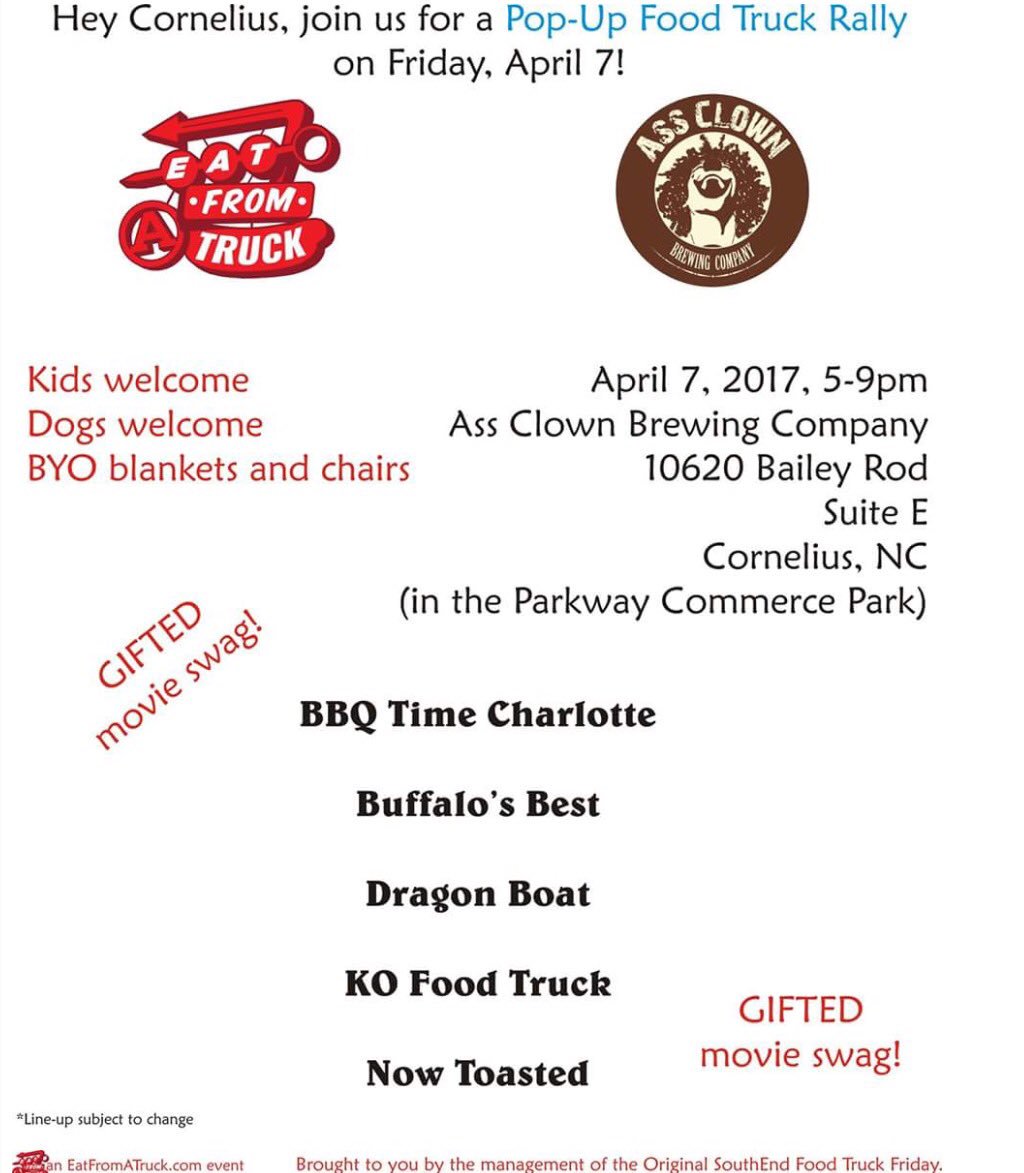 AssClownBrewing's tweet image. Here's the official truck line up for tomorrow night!