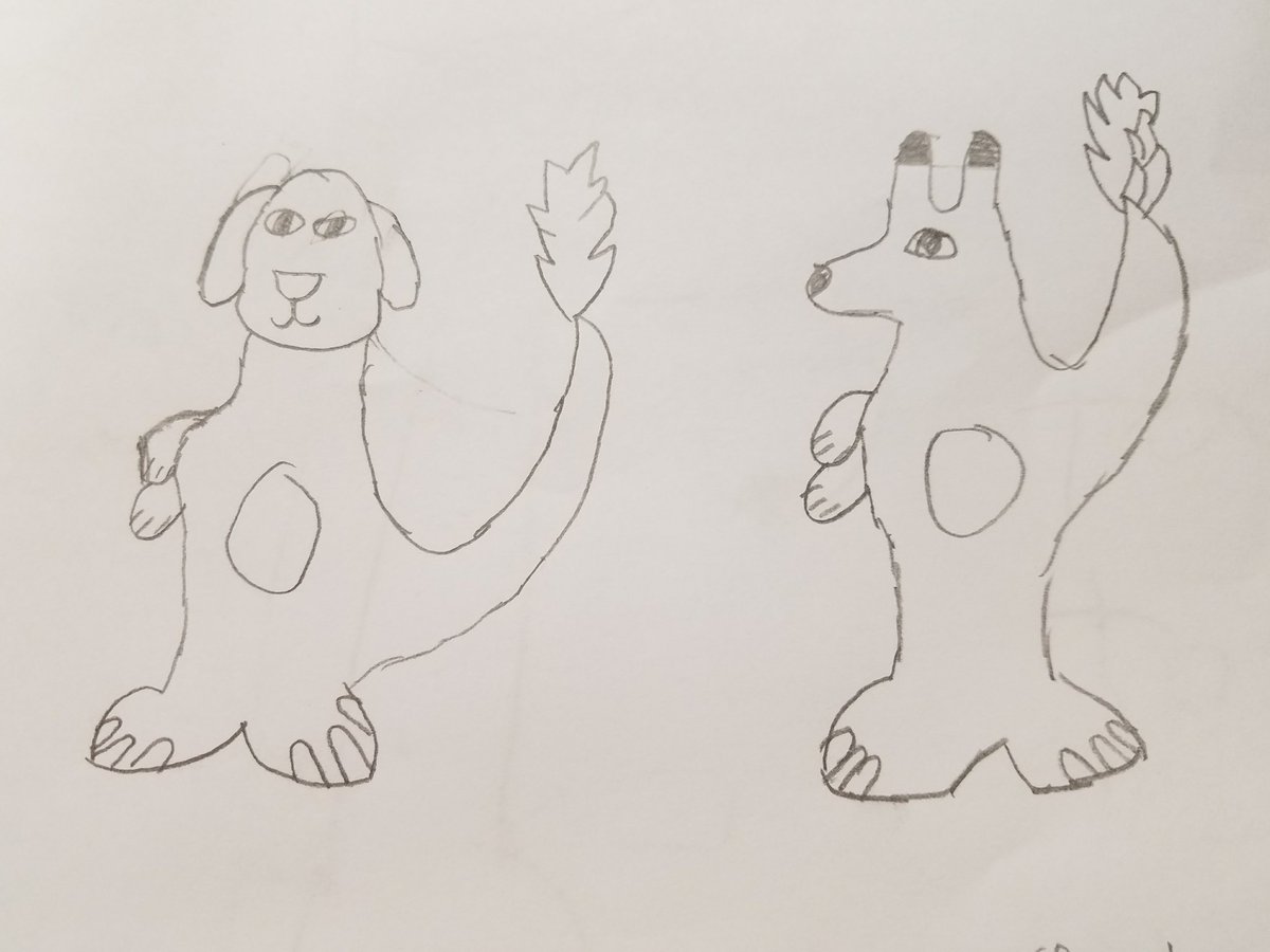 DeedsLori's tweet photo. Kids creating their own imaginary creatures, listing the inherited traits and learned behaviors. So creative! #HLEInspire @HighlandLakesEl https://t.co/Z8heSF1lfl