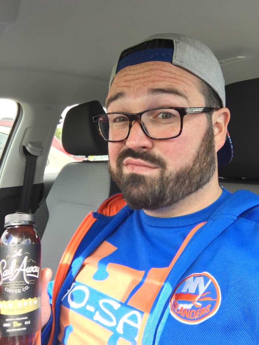 Ready to book it to Raleigh for the <a href="/NYIslanders/">New York Islanders</a> game!  Thanks <a href="/sailawaycoffee/">Sail Away Coffee Co.</a> for fueling me!  #onlydiehards #isles #clt