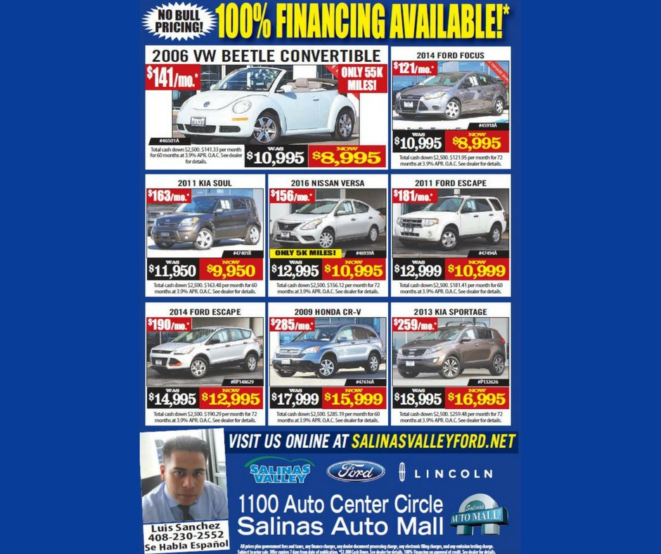 Salinas Valley Ford (SalinasVlyFord) Twitter