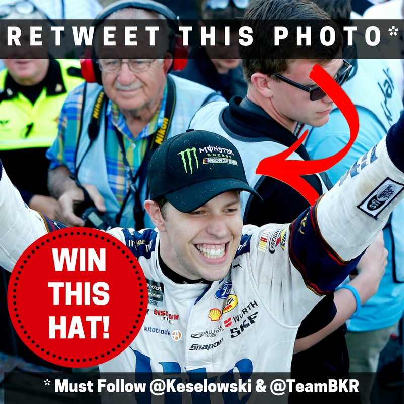 TeamBKR's tweet photo. CONTEST: Win @Keselowski's autographed hat from VL at @MartinsvilleSwy! RT this post by noon tomorrow (4/6). Must follow us &amp; Brad to win! https://t.co/xtWo964WGY
