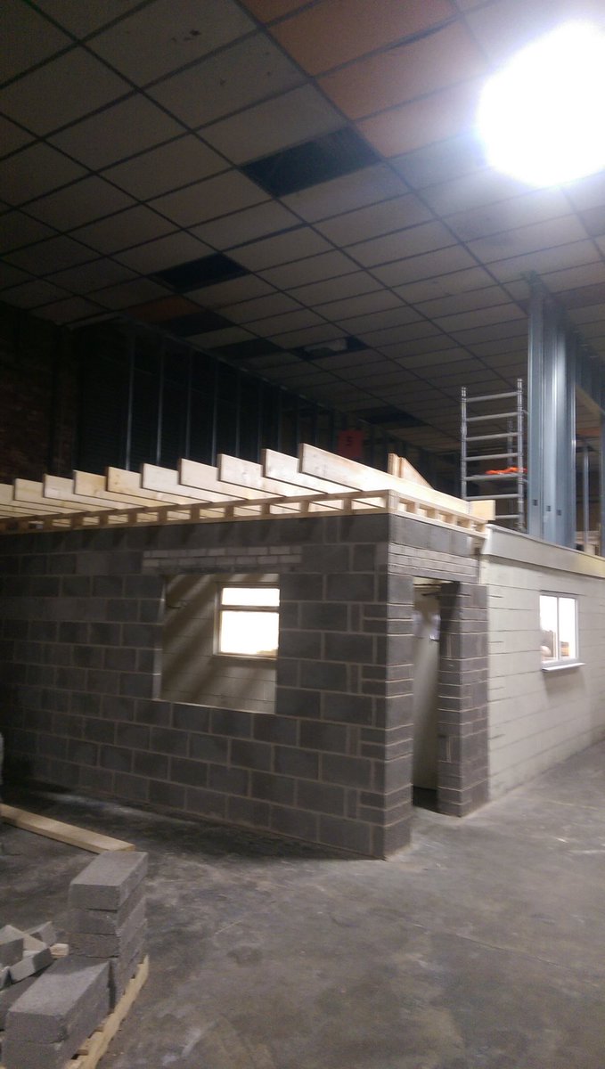 intsolution's tweet image. 2ND phase small ground floor extension to existing office and new  2ND floor offices using gyproc jumbo stud