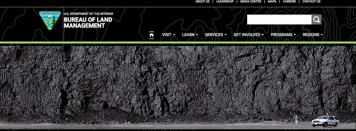 NRDC's tweet image. The @Interior Dept just changed its website homepage from a photo of a family enjoying the outdoors to a giant pile of coal. Real subtle.