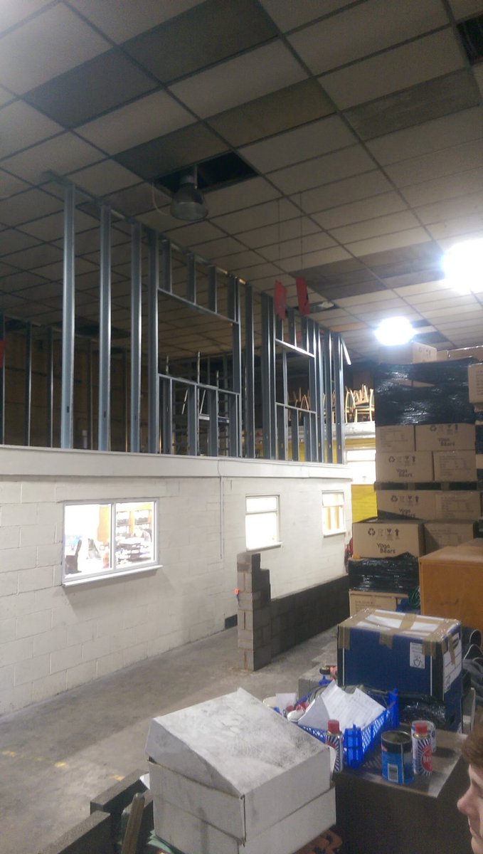 intsolution's tweet image. 2ND phase small ground floor extension to existing office and new  2ND floor offices using gyproc jumbo stud