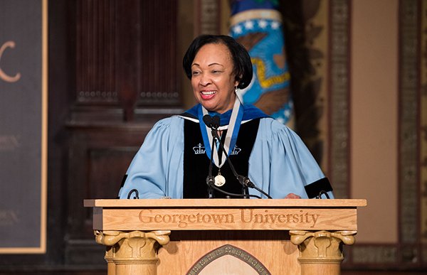 Awed by Prof. Mikell's Life of Learning speech at Faculty Convocation. She's our pioneer and ceiling-breaker bit.ly/2p6wzNz