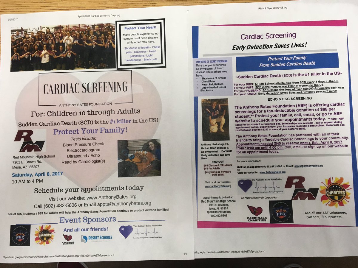 RMHS_STEM's tweet image. This Sat at RMHS - get heart screened!