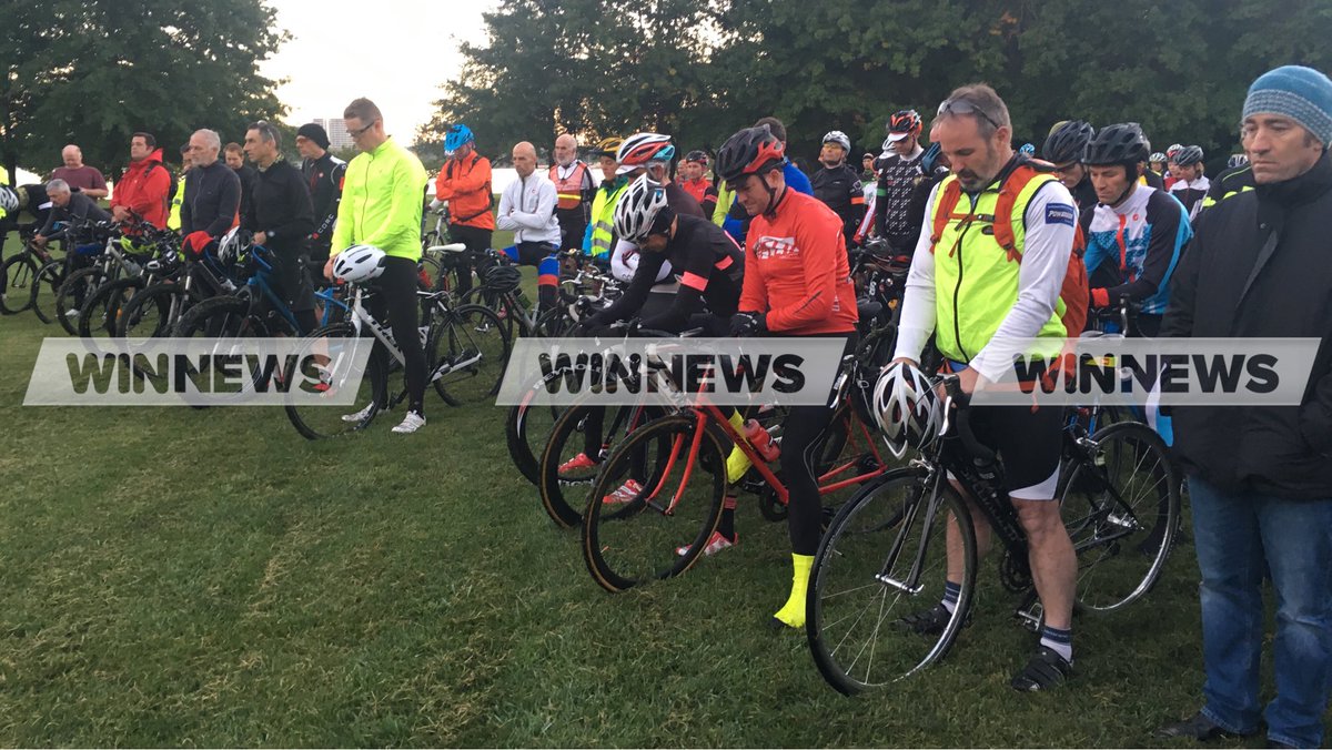 mhammond7's tweet image. Sad messages from Mike Hall&apos;s family, as #Canberra cyclists pause to remember him exactly one week on from his death. @WINNews_ACT 6PM.