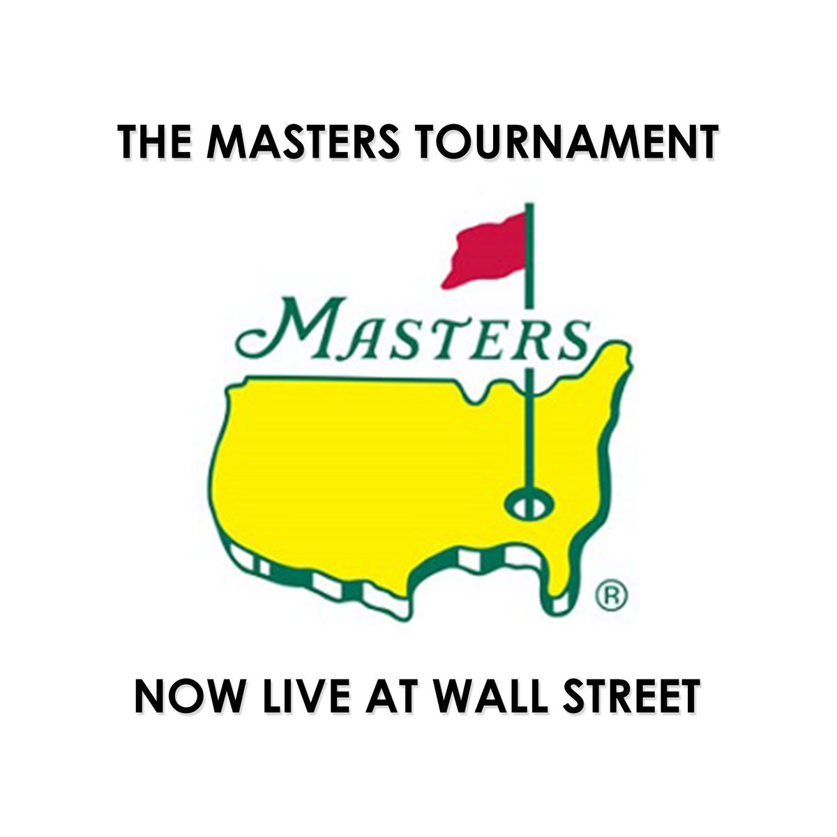 wallst_585's tweet photo. And gentlemen - The Masters Tournament started today! Come to Wall Street to watch the live action! https://t.co/3B6BzGf4Qj