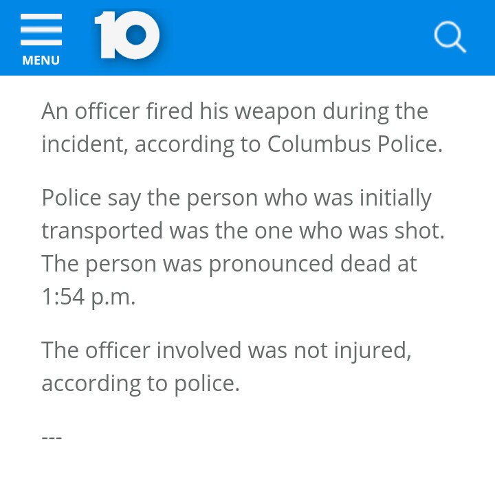smoketinged's tweet photo. Columbus, Ohio Police killed someone again, in Westerville. Sixth #OIS by CPD in 2017 #FireChiefJacobs #organizeCBUS
https://t.co/Bn9c7eY47j https://t.co/pGpUuPUk6C