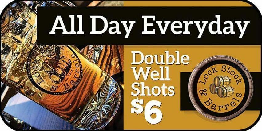 LSBarrels's tweet image. Don't forget, it's always #HappyHour at #LSandB! $6 doubles all-day everyday!