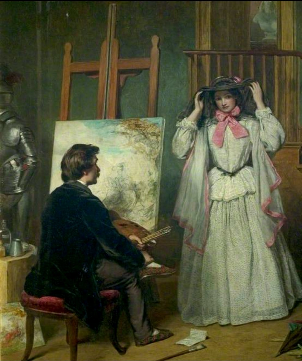 The Artist's  model
William Powell Frith, 1856
#ArtforFriday😊
🙏@Asamsakti @MayKingTea @SecretTSociety @LuisaM56_