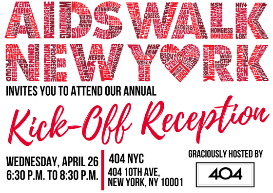 404NYC's tweet photo. Happy to host @aidswalkny kick-off #reception #event @ our #nyc #venue April 26! #aidswalkny more info here...https://t.co/fcIoaGiIQ2 https://t.co/fkqzE7ixJ6