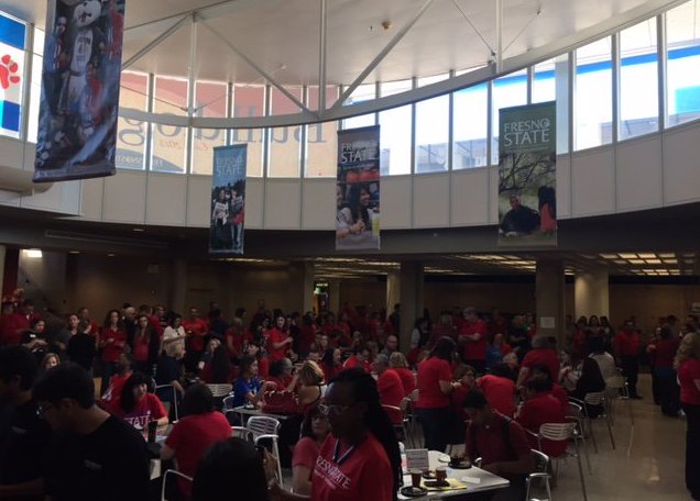 Fresno_State's tweet photo. #FSRedFriday! Wear red to work or school to show your @Fresno_State pride.
Employees - join us at 9am in USU, hosted by @FresnoStateCHHS! https://t.co/O2qr4iNGsd