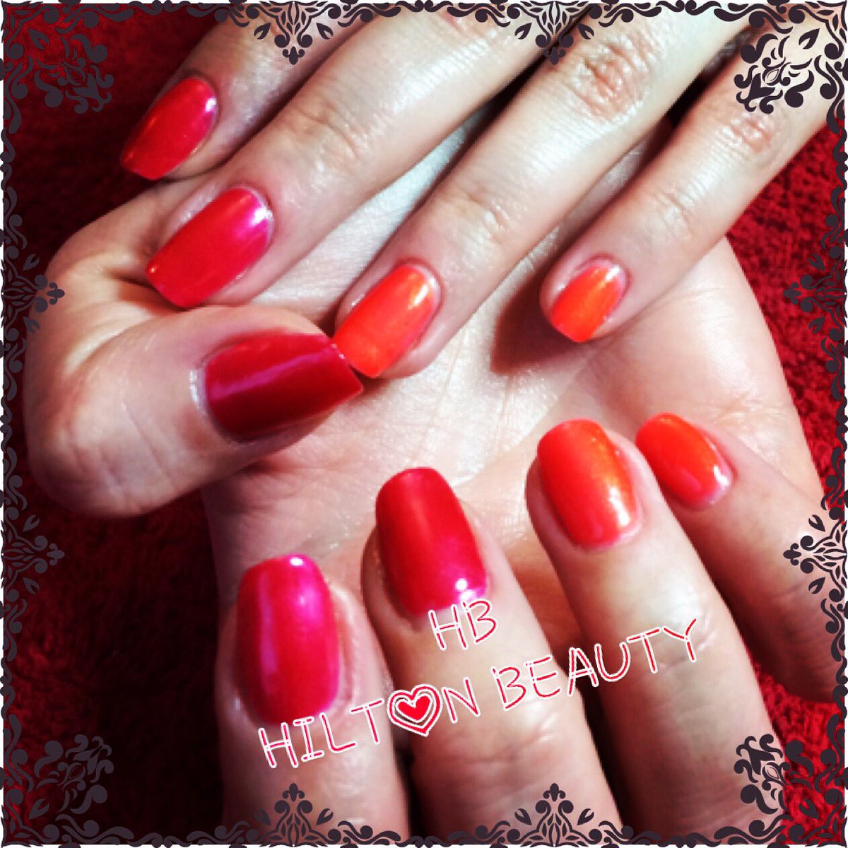 hilton_beauty's tweet photo. Shellac Gel Manicure @hiltonbeauty289 
#cndshellacnails #gelmanicure #sheen #shine #dessertpoppy #hotchilies  #feminine #hiltonbeauty https://t.co/36lxurddFg
