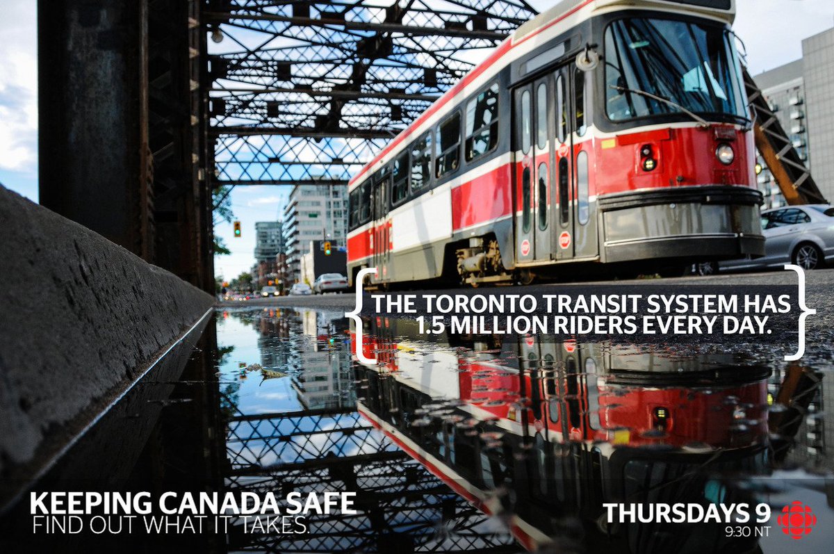 An hour until the finale of #KeepingCanadaSafe airs in the East! See how #TTC keeps their busy transit system safe for all riders. 9/9:30 NT