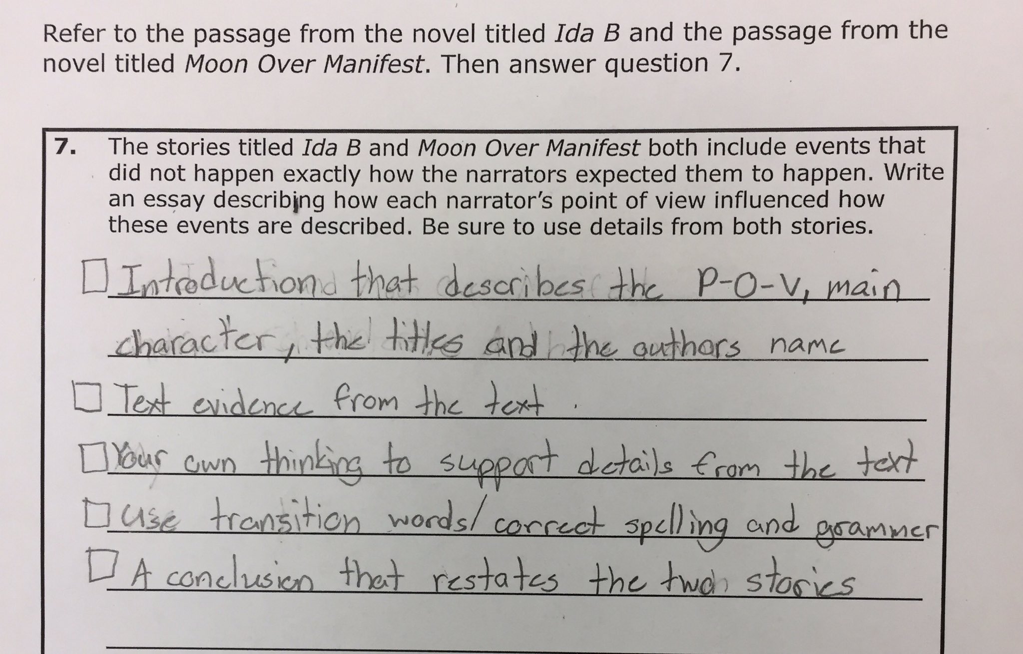 Mrs Greer Ss Created Their Own Success Criteria Today In Order To Plan Out Written Responses And Prepare For Parcc They Ve Got This T Co Owlhzfhlsj