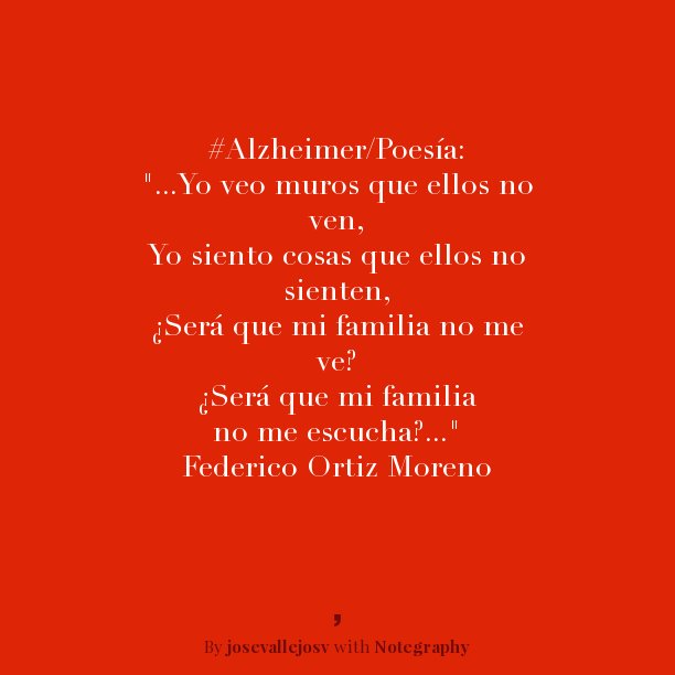 vallejosjose's tweet image. ¿#SeráQueMiFamiliaNoMeVe? #Alzheimer #Poesía