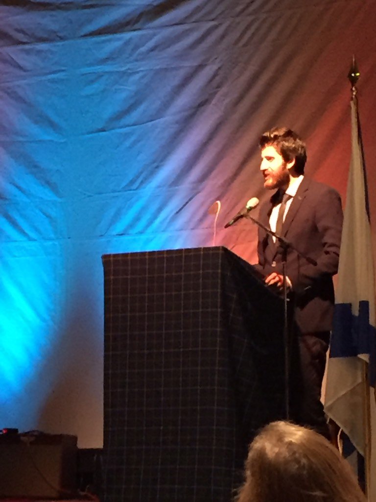 Mike Broomfield Rising Star Award presented to Peace By Chocolate. What a wonderful speech by Tareq. #DEANSGala2017