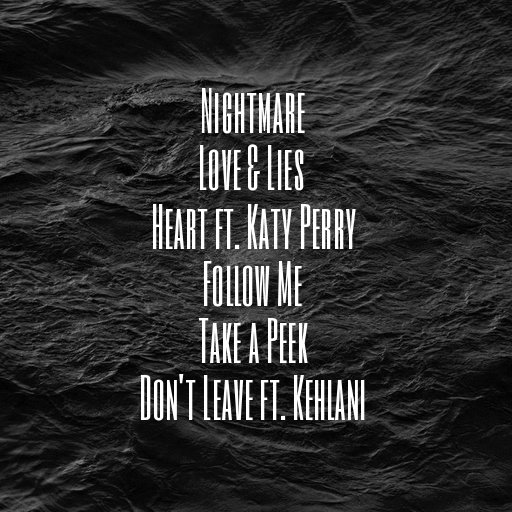 COPCAL_Troye's tweet photo. Here is the track list for Darkness! Coming April 21st. Pre-order to get the music video and live performance of Nightmare!  XOXO https://t.co/1n5iWWreO2
