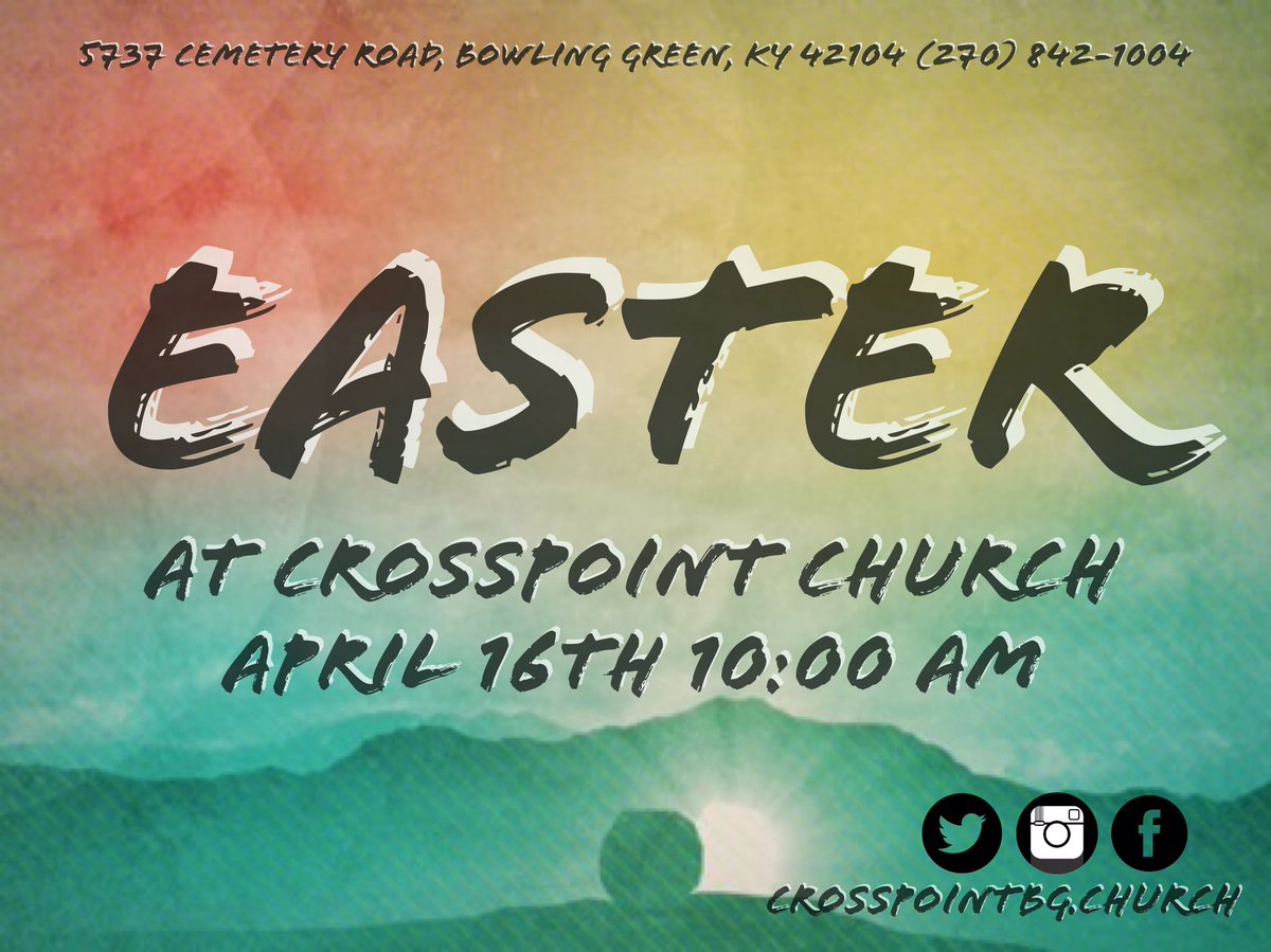 crosspointbg's tweet image. We would love to invite you to join us this Easter!

Cafe connect at 9:30
Egg hunt following service.