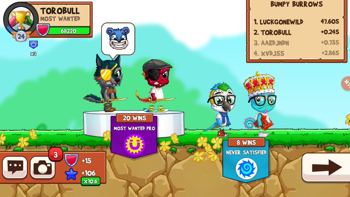 ToroBullSennin's tweet photo. Just handing some L's π @TheFunRun #FunRunArena #ClanBattle #MostWantedPro https://t.co/XkXL2YHxsR