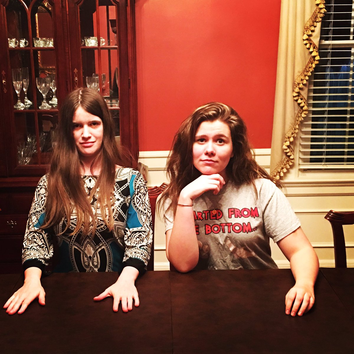 royallivermush's tweet photo. @unnur_96 and @bardbarienne in the dining room of our fancy bed and breakfast! https://t.co/RpT4M4GWcK