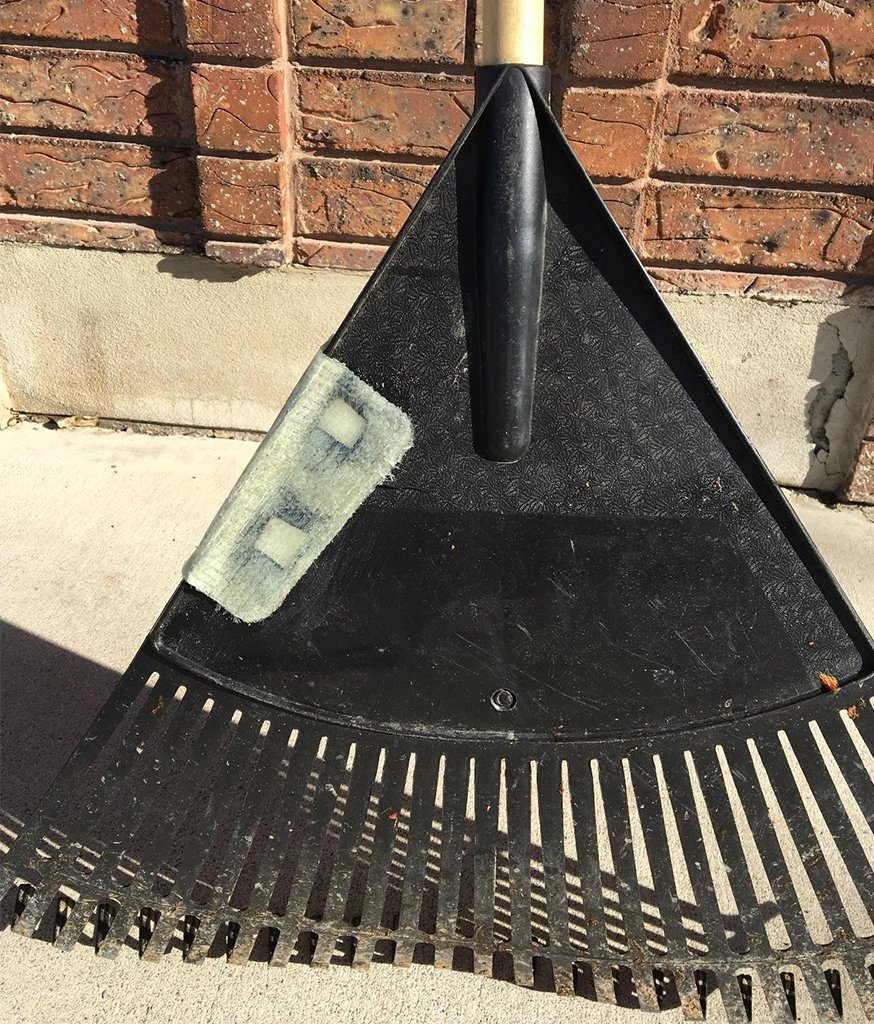 fiberfix's tweet image. One of our Amazon customers was thrilled he used our FiberFix Rigid Patch on his rake!