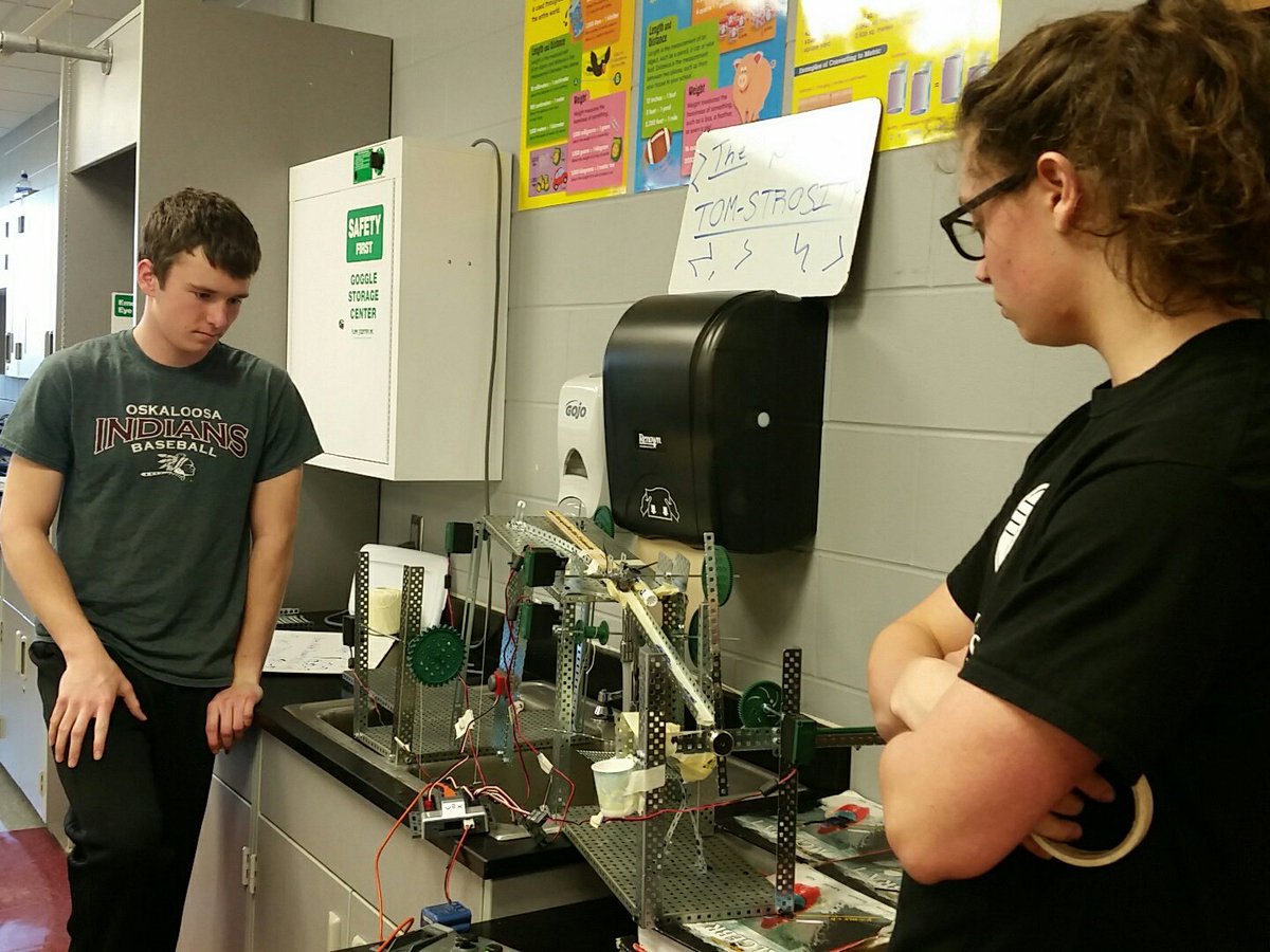 Marble sorters in Mr. Sheeley's room <a href="/oskyhighschool/">Osky High School</a>