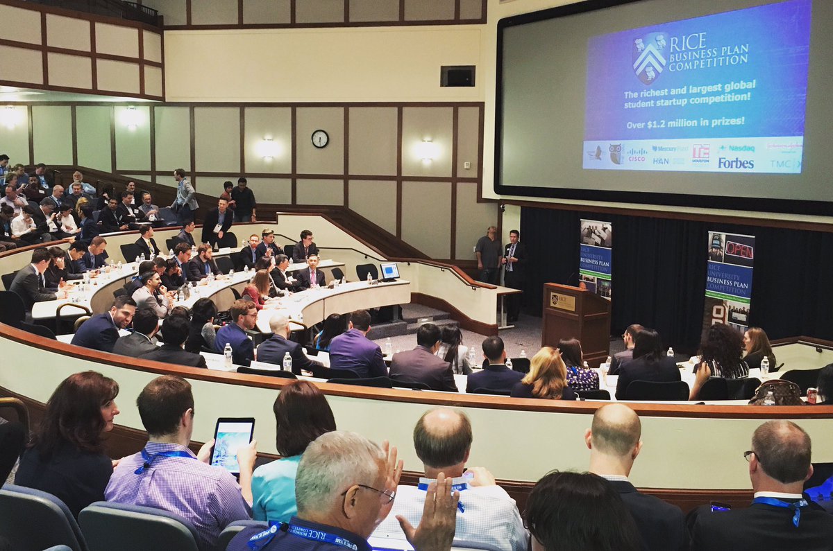 Tx2oTech's tweet photo. Good luck all the teams at the elevator pitch competition!!#rbpc2017 #tx2o #entrepreneurship #ricebusinessplancompetition #foracleanerfuture https://t.co/xTuxtn9Wk2
